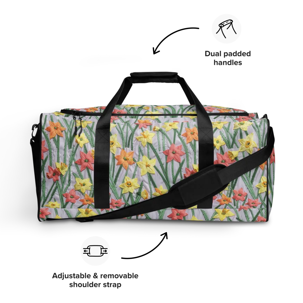 Daffodil Stitch on Duffle Bag — Front
