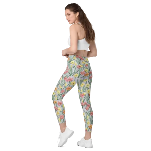 Daffodil Stitch on a Leggings with Pockets