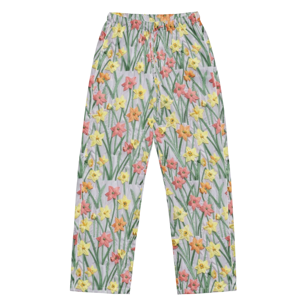Daffodil Stitch on Women's Pajama Pants — Front