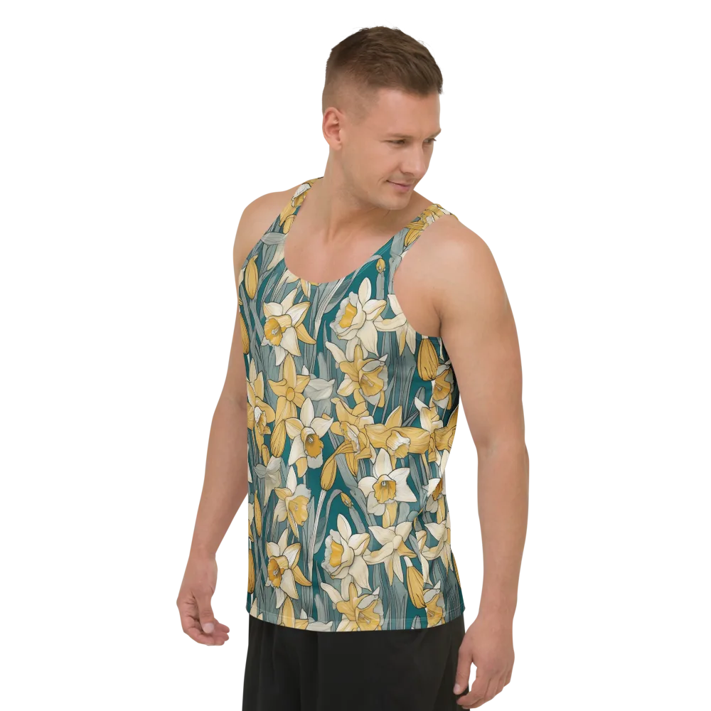 Daffodil Nocturne on Men's Tank Top — Left Front