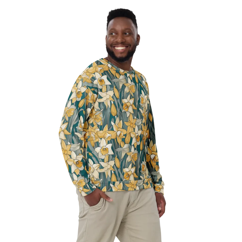 Daffodil Nocturne on Sweatshirt — Front