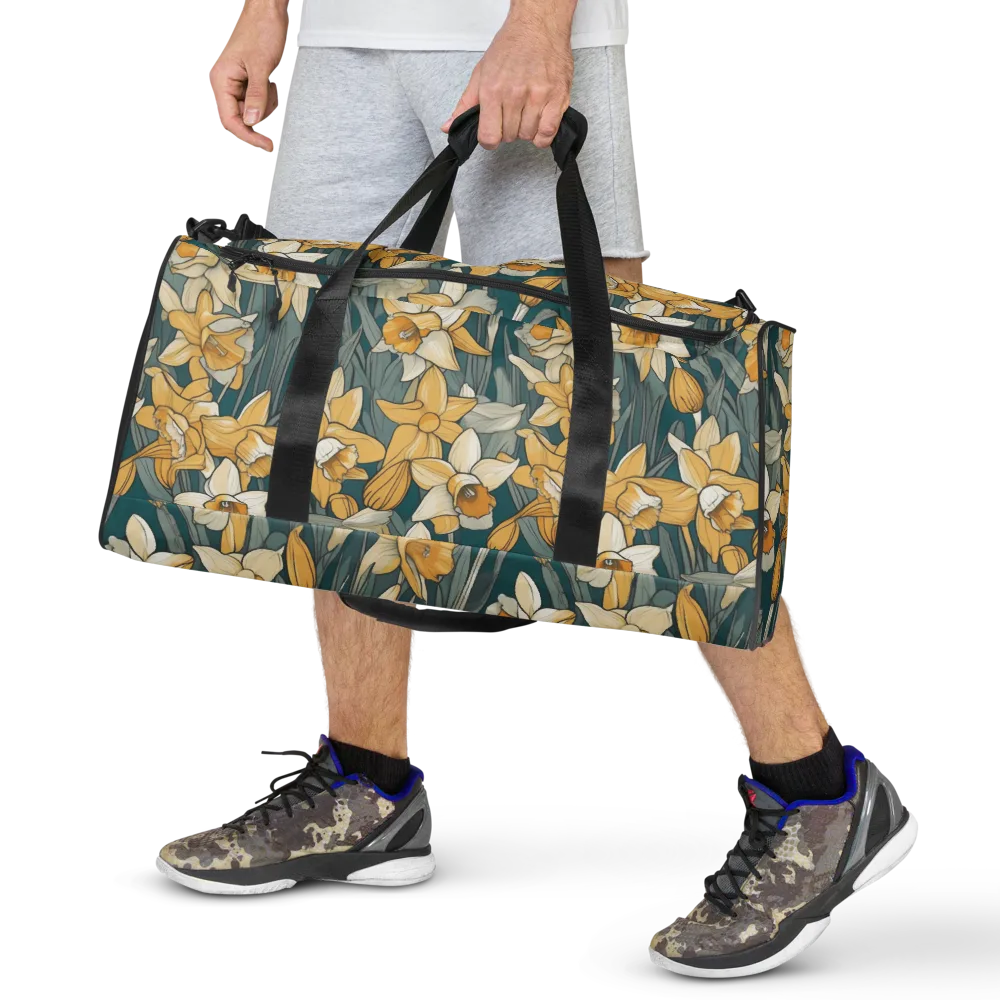 Daffodil Nocturne on Duffle Bag — Front
