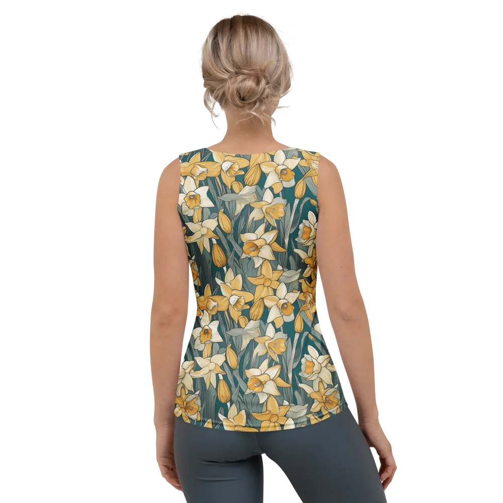Daffodil Nocturne on Women's Tank Top — Back