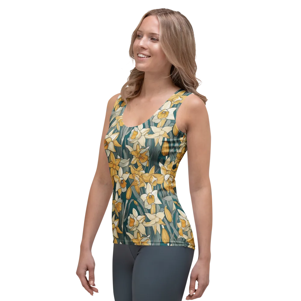 Daffodil Nocturne on Women's Tank Top — Left Front