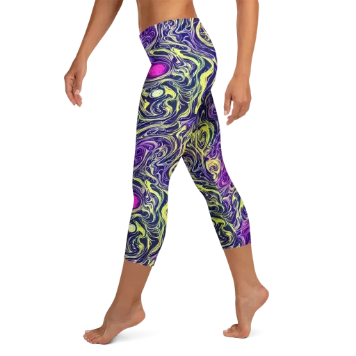 Vivid Drift on a Capri Leggings