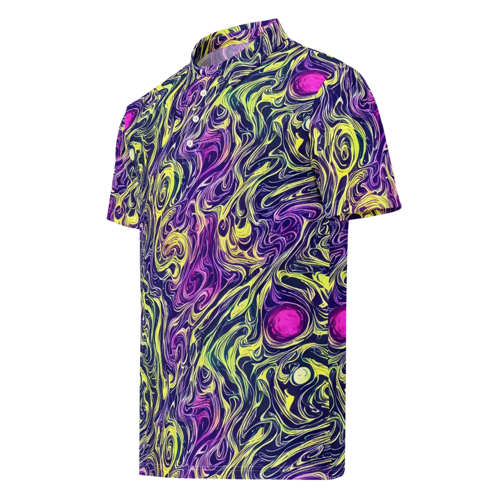 Vivid Drift on Men's Slim Fit Polo Shirt — Left Front