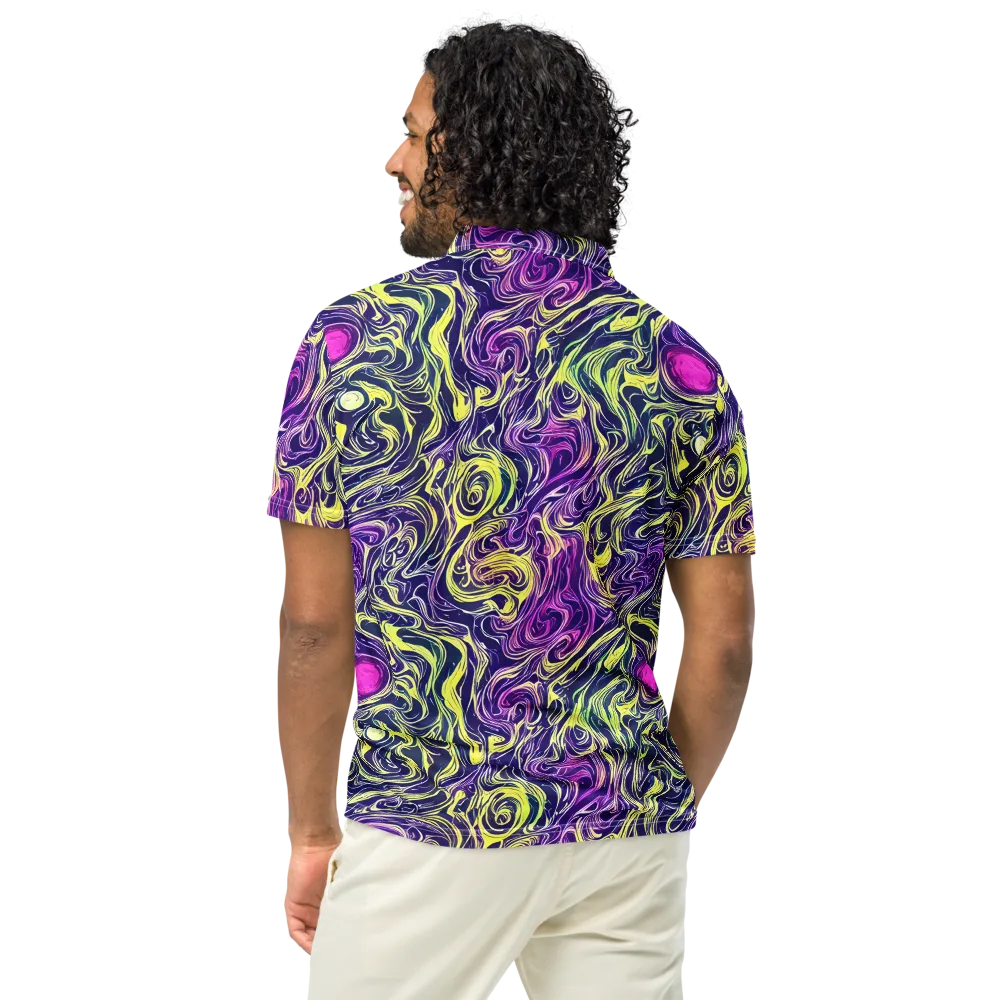 Vivid Drift on Men's Slim Fit Polo Shirt — Back