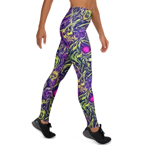 Vivid Drift on a Yoga Leggings