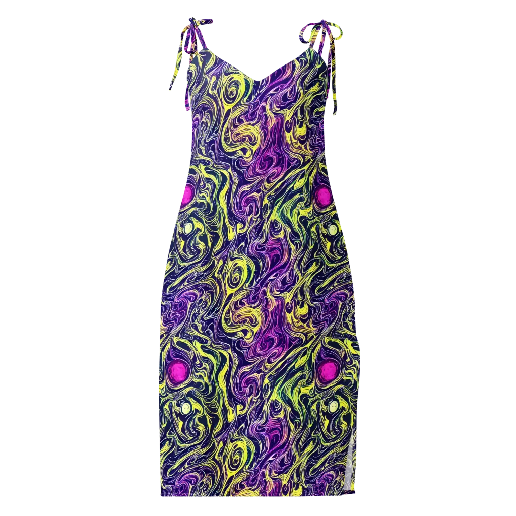 Vivid Drift on Slip Dress — Front
