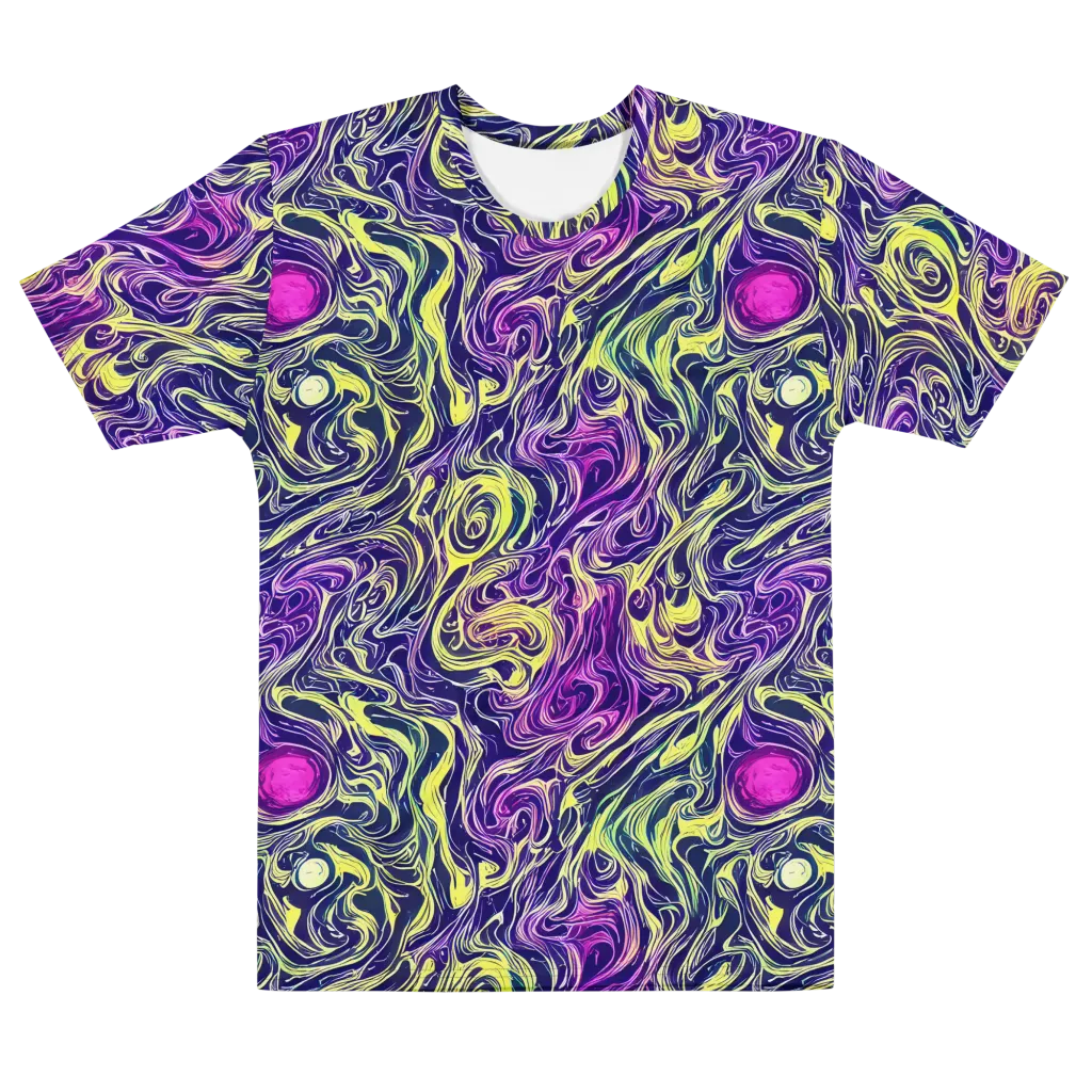 Vivid Drift on Men's Cotton Crew Neck T-Shirt — Front