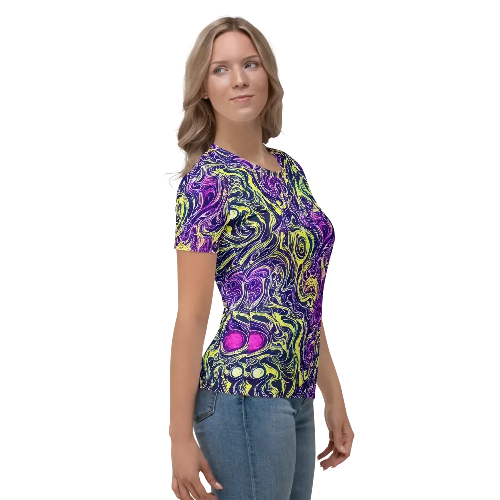 Vivid Drift on Women's Crew Neck T-Shirt — Right