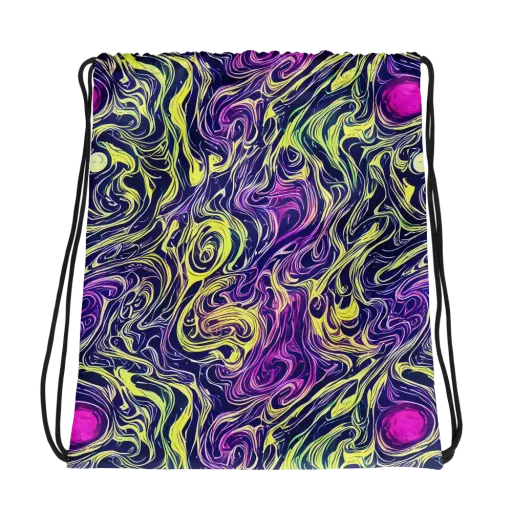 Vivid Drift on a Drawstring Bag