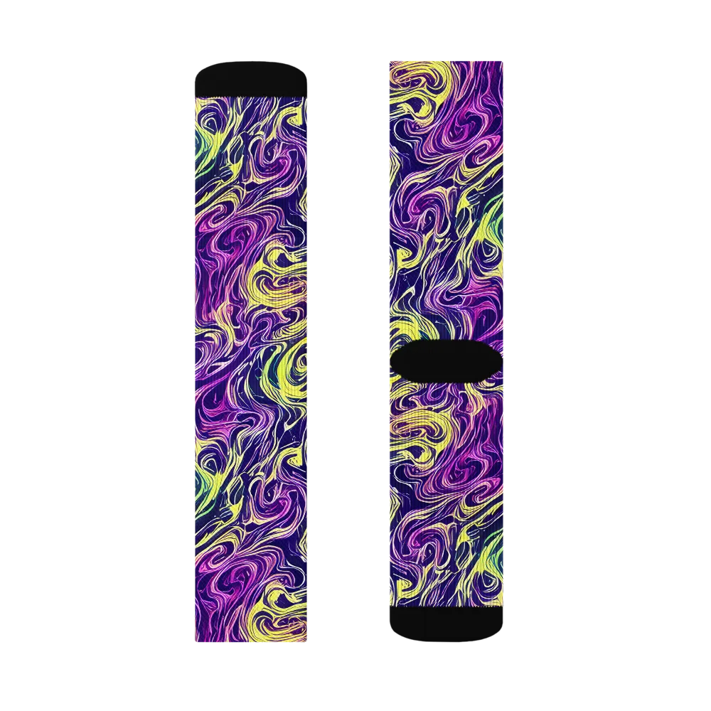 Vivid Drift on Socks — Left Sock