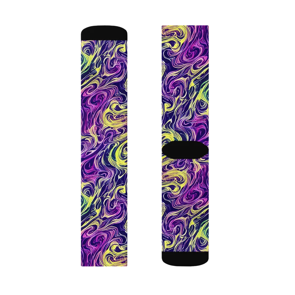 Vivid Drift on Socks — Right Sock