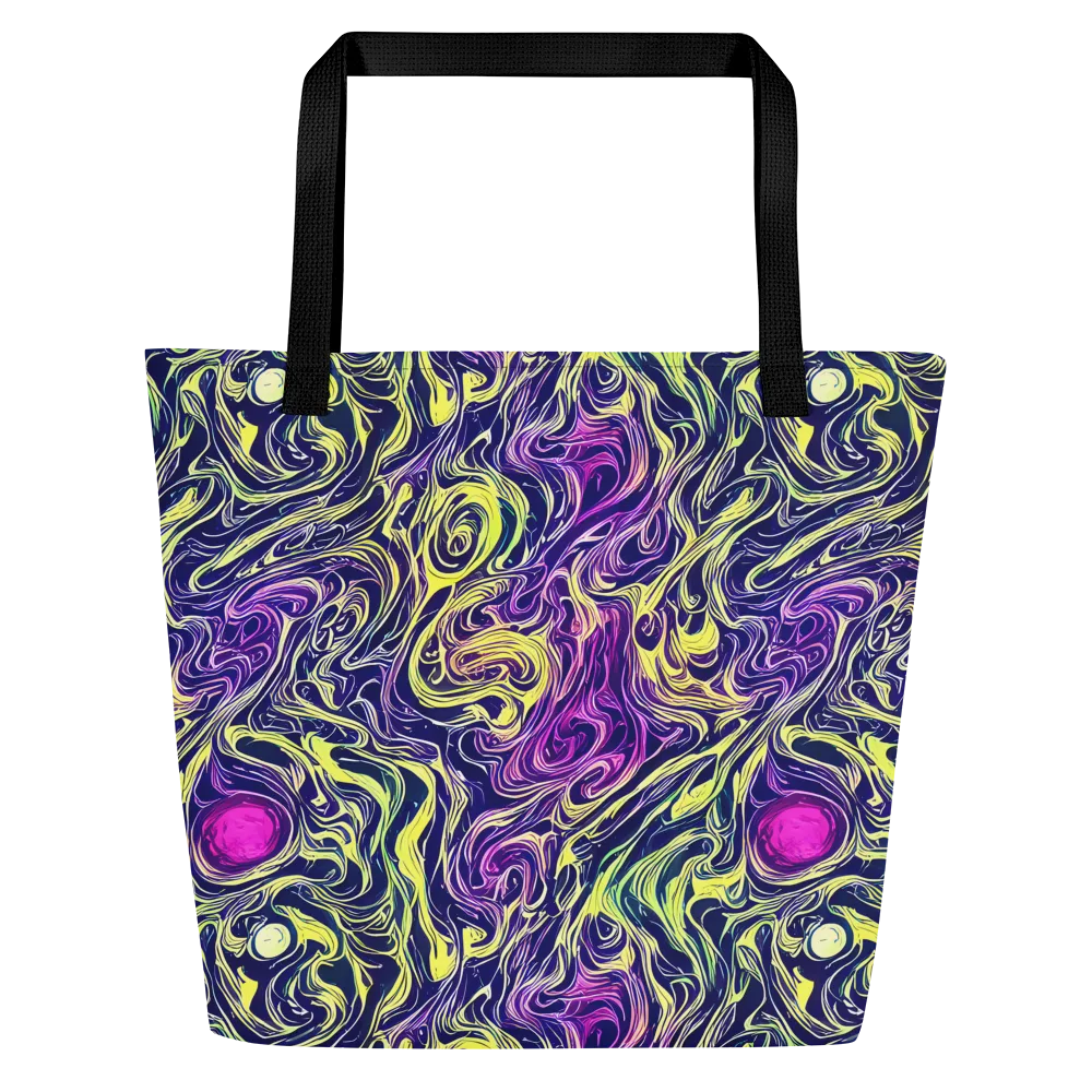 Vivid Drift on Large Tote Bag W/ Pocket — Front