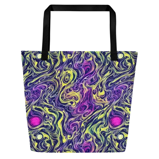 Vivid Drift on a Large Tote Bag W/ Pocket