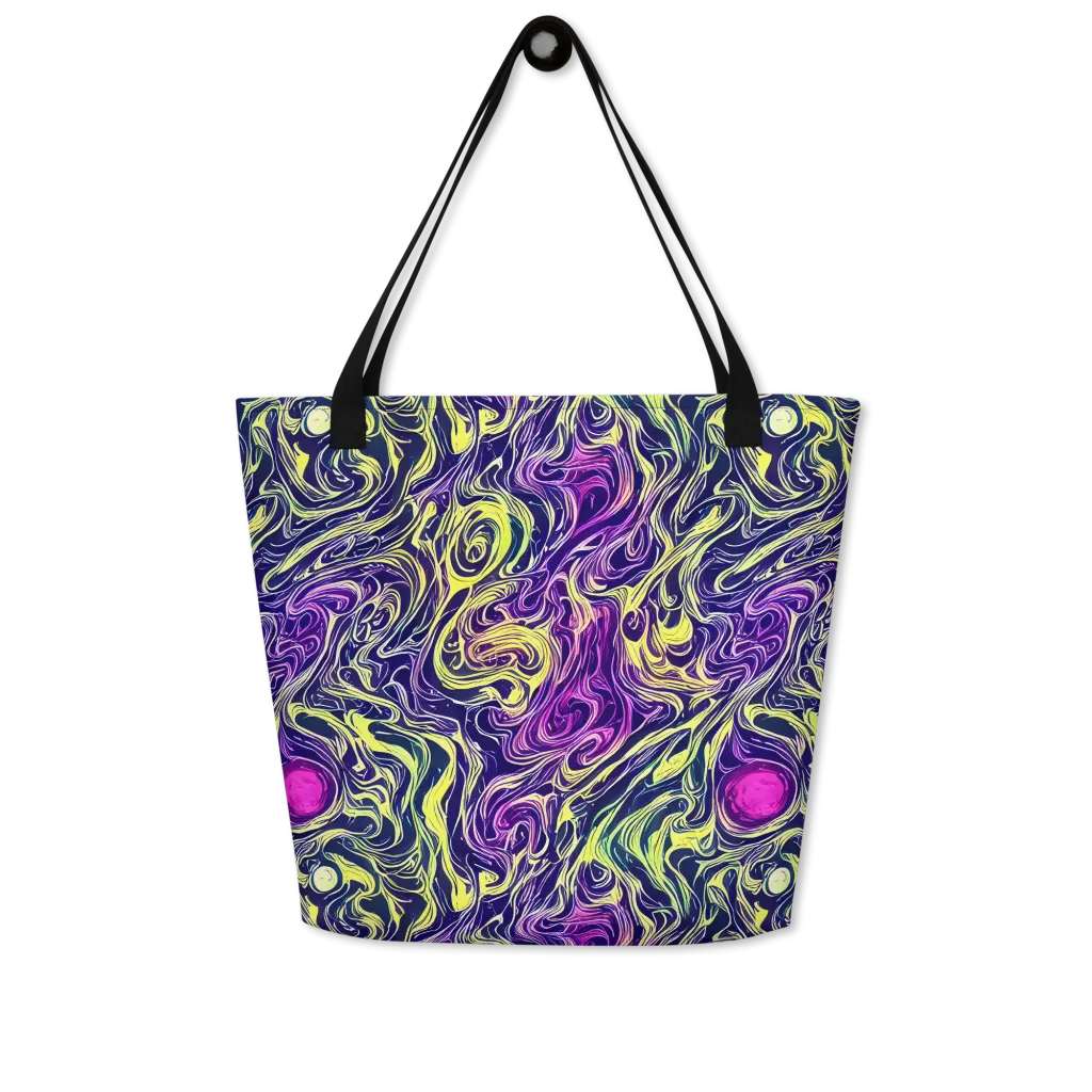 Vivid Drift on Large Tote Bag W/ Pocket — Front