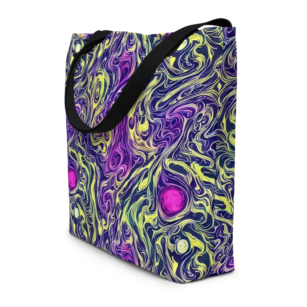 Vivid Drift on Large Tote Bag W/ Pocket — Front