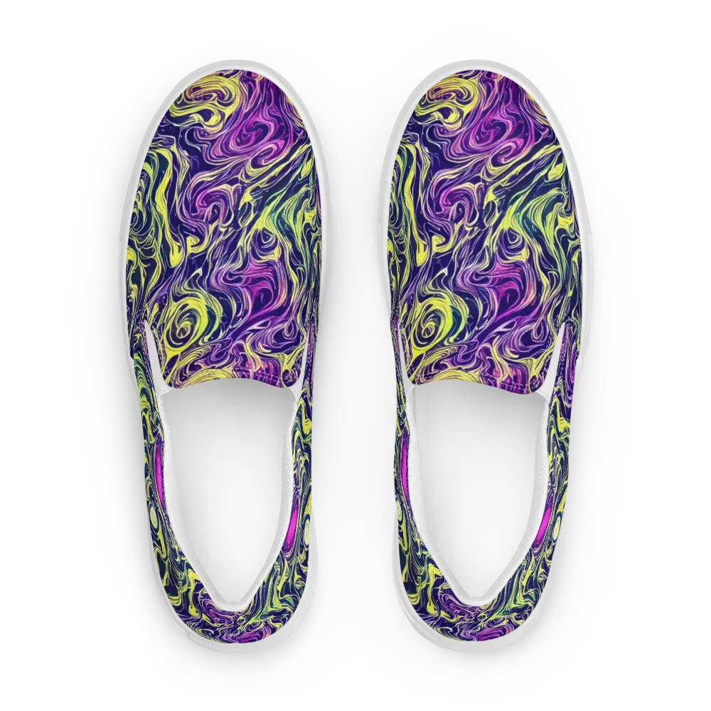 Vivid Drift on Women's Slip-On Canvas Shoes — Front