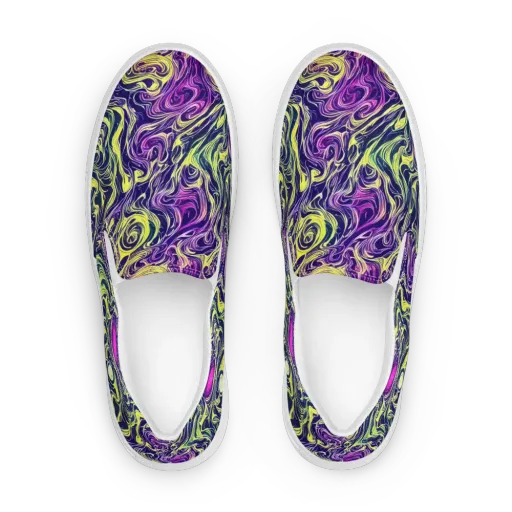 Vivid Drift on a Women's Slip-On Canvas Shoes