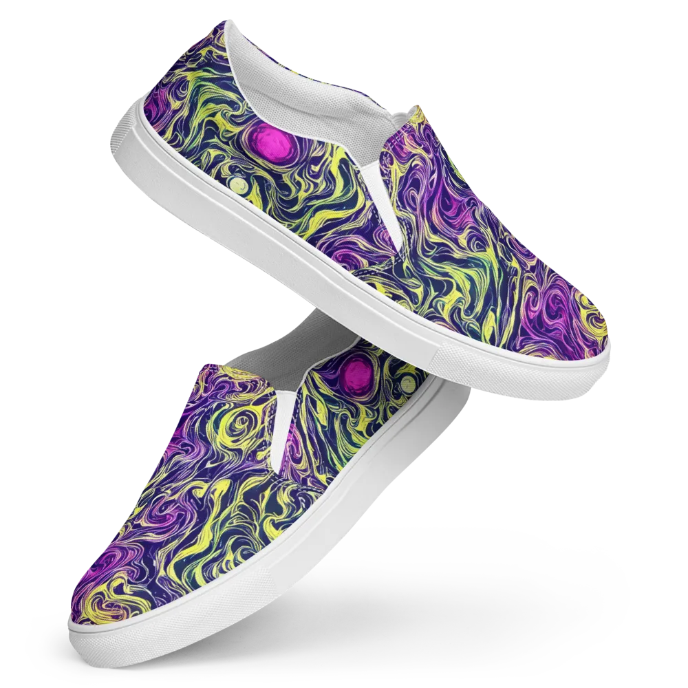 Vivid Drift on Women's Slip-On Canvas Shoes — Front