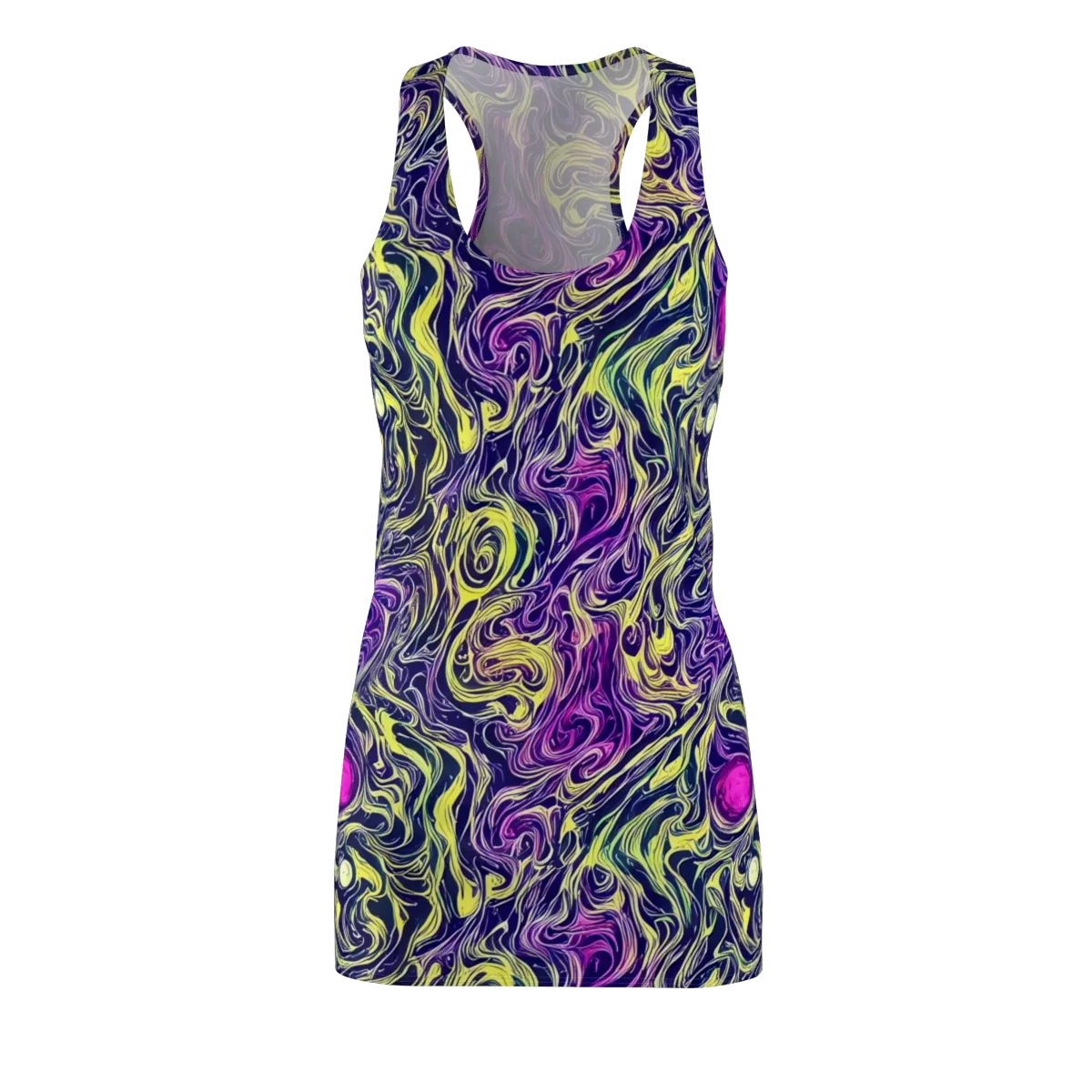 Vivid Drift on Racerback Dress — Front