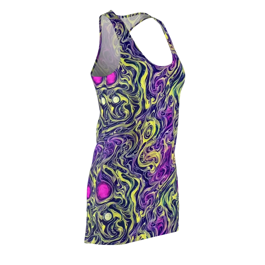 Vivid Drift on Racerback Dress — Front Side