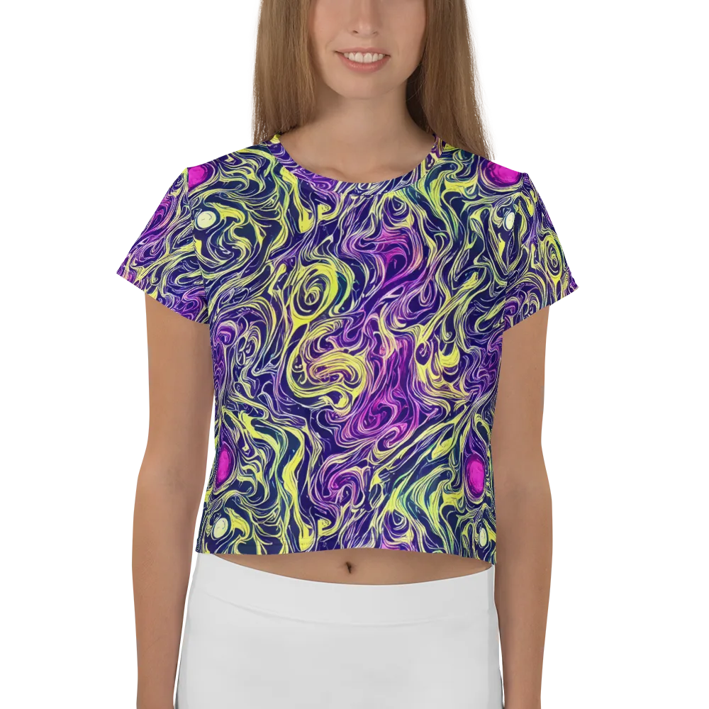 Vivid Drift on Crop Tee — Front