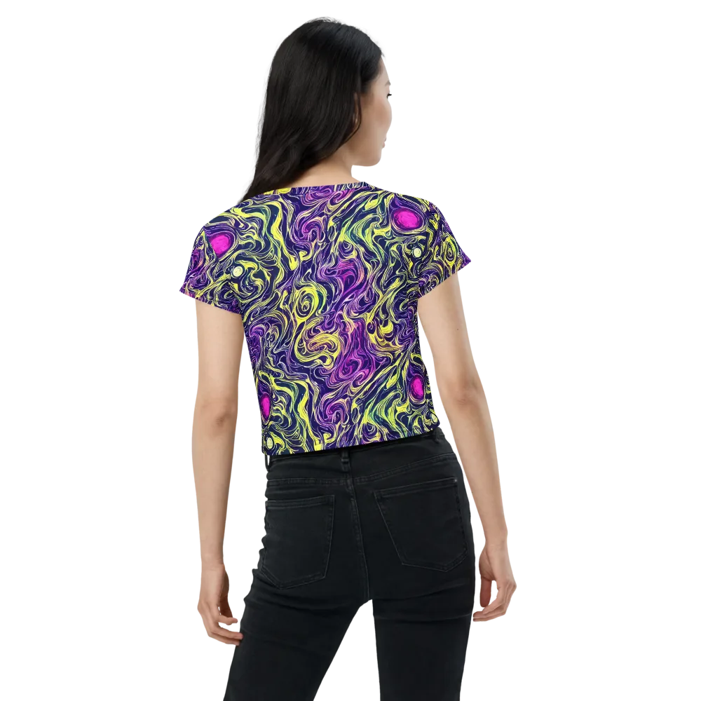 Vivid Drift on Crop Tee — Back