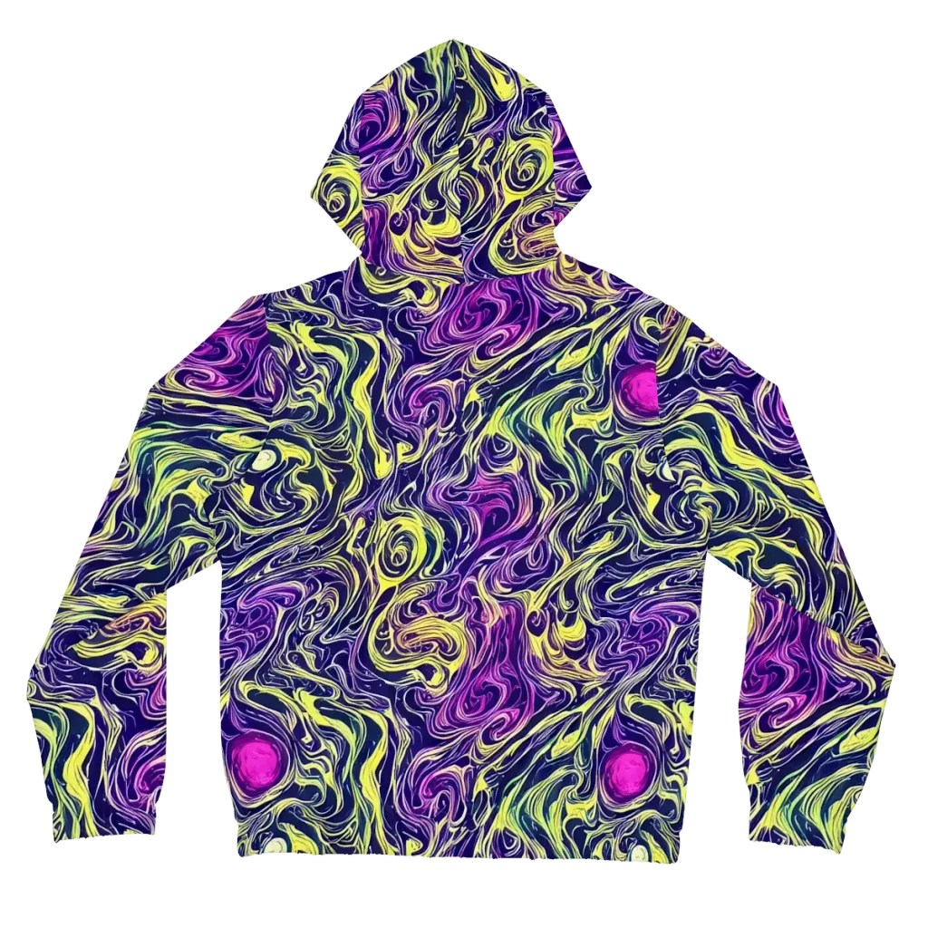 Vivid Drift on Women's Full-Zip Hoodie — Back