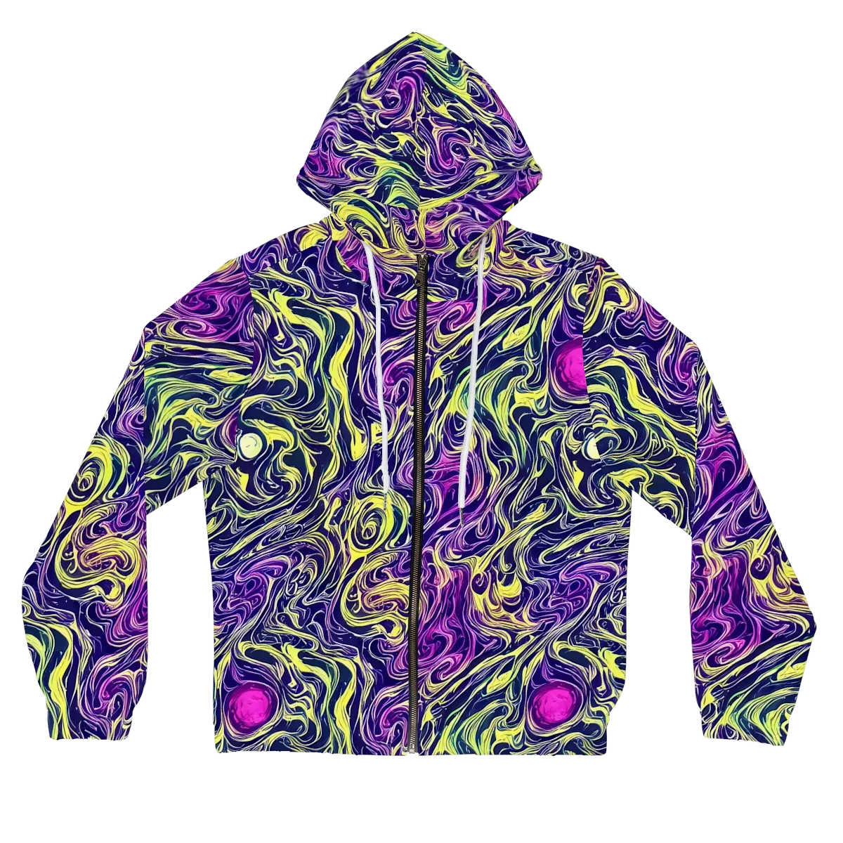 Vivid Drift on Women's Full-Zip Hoodie — Front