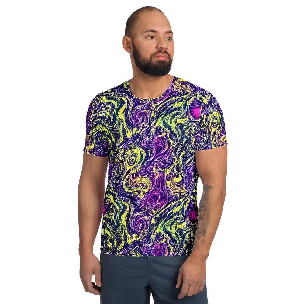 Vivid Drift on Men's Athletic T-Shirt — Front