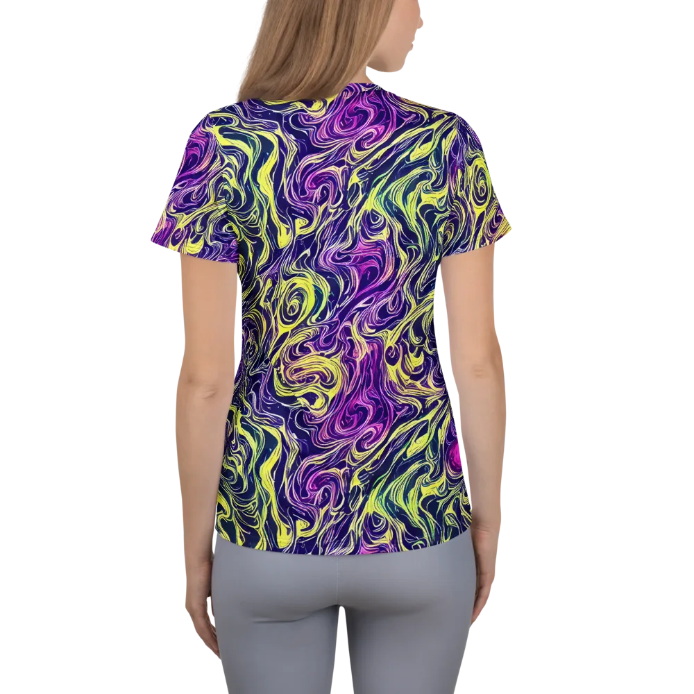 Vivid Drift on Women's Athletic T-Shirt — Back