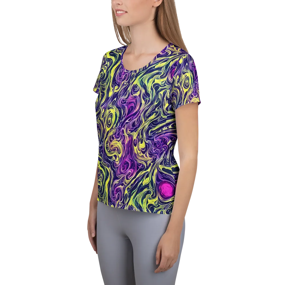 Vivid Drift on Women's Athletic T-Shirt — Left