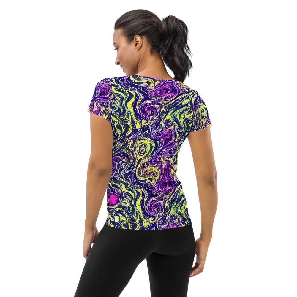 Vivid Drift on Women's Athletic T-Shirt — Back