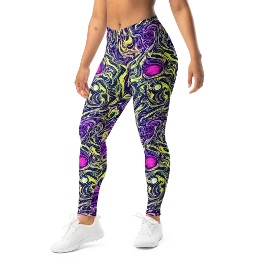 Vivid Drift on a Leggings