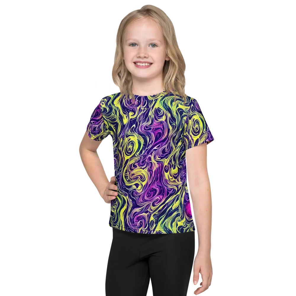 Vivid Drift on Kids Crew Neck T-Shirt — Front