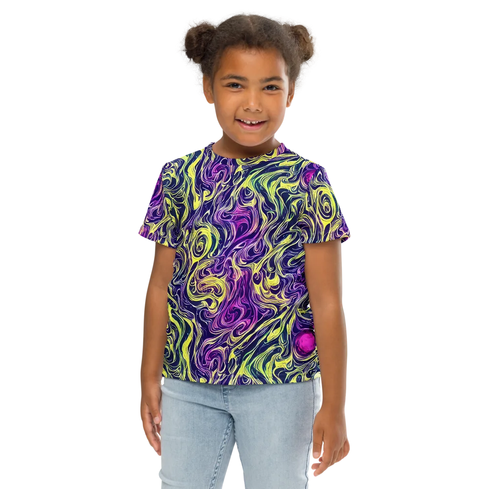 Vivid Drift on Kids Crew Neck T-Shirt — Front