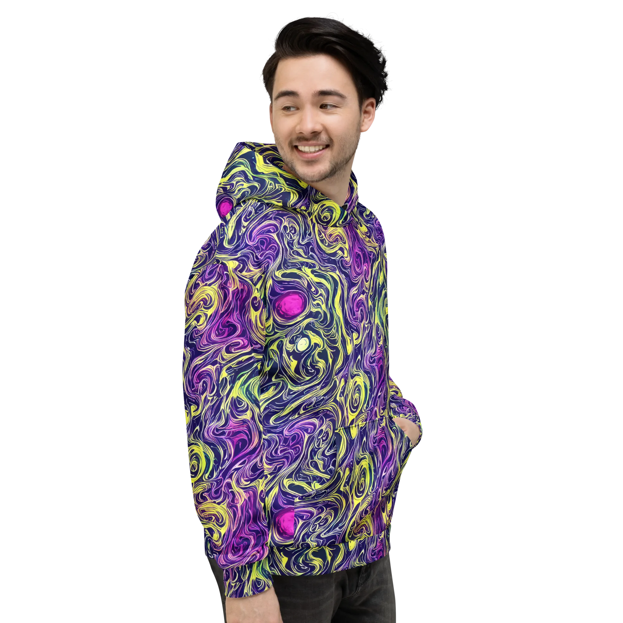 Vivid Drift on Hoodie — Right