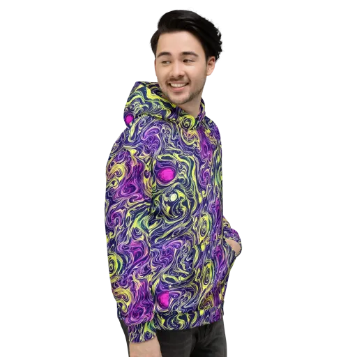 Vivid Drift on a Hoodie