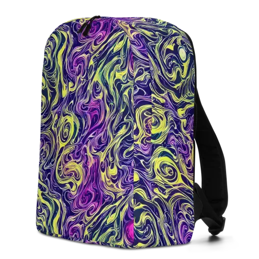 Vivid Drift on a Minimalist Backpack