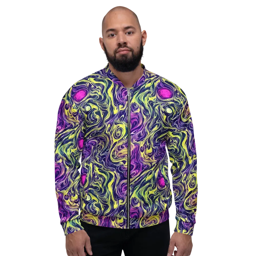 Vivid Drift on Bomber Jacket — Front
