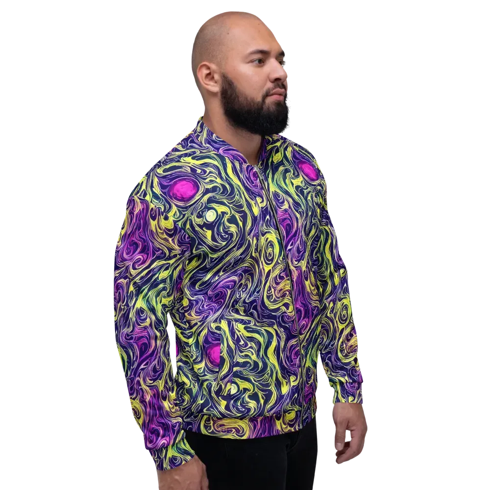 Vivid Drift on Bomber Jacket — Right
