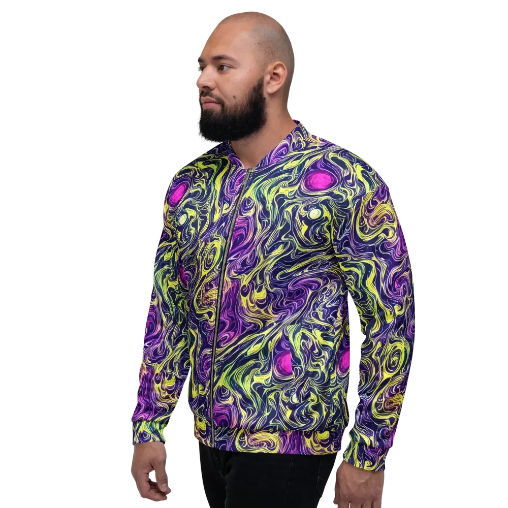 Vivid Drift on Bomber Jacket — Left