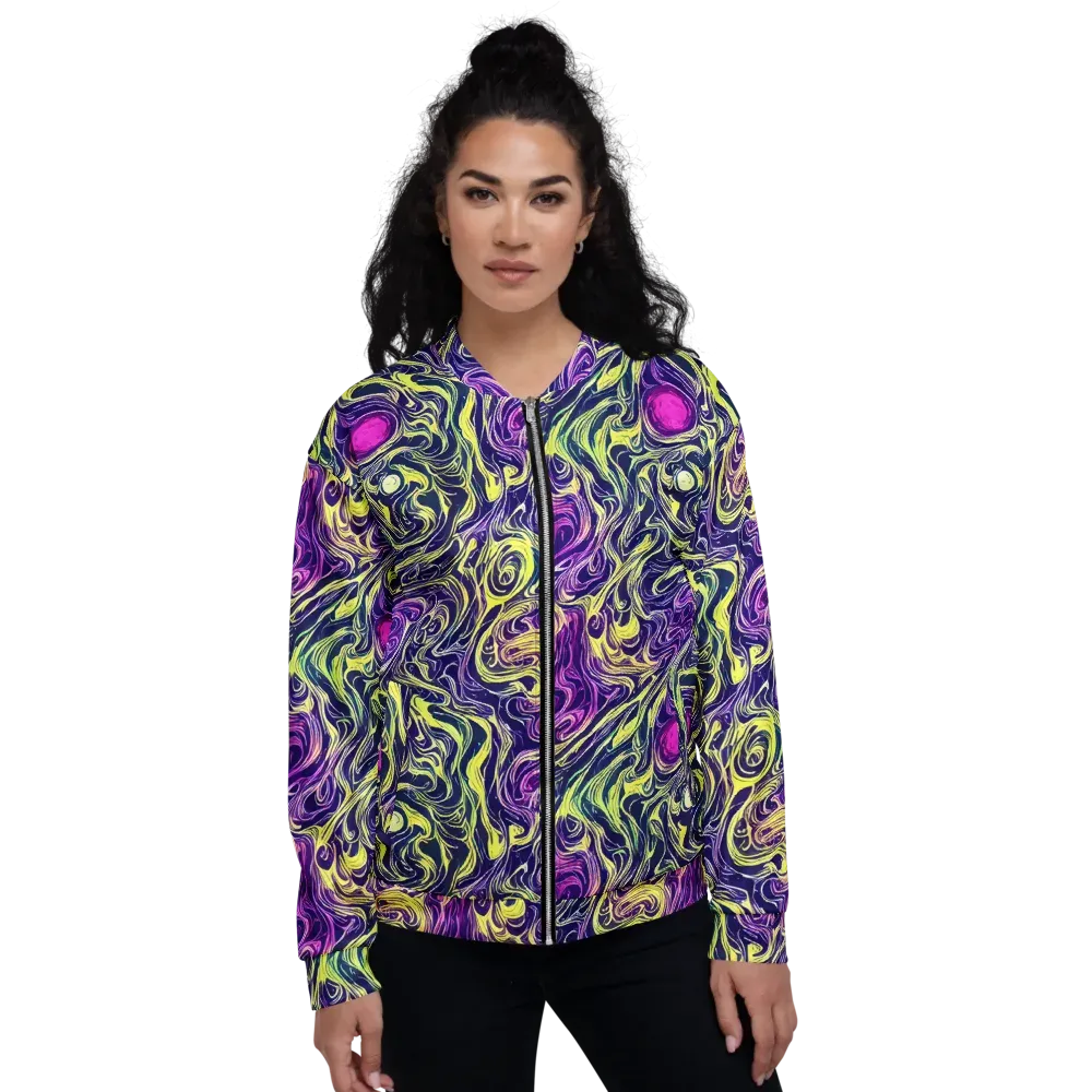 Vivid Drift on Bomber Jacket — Front