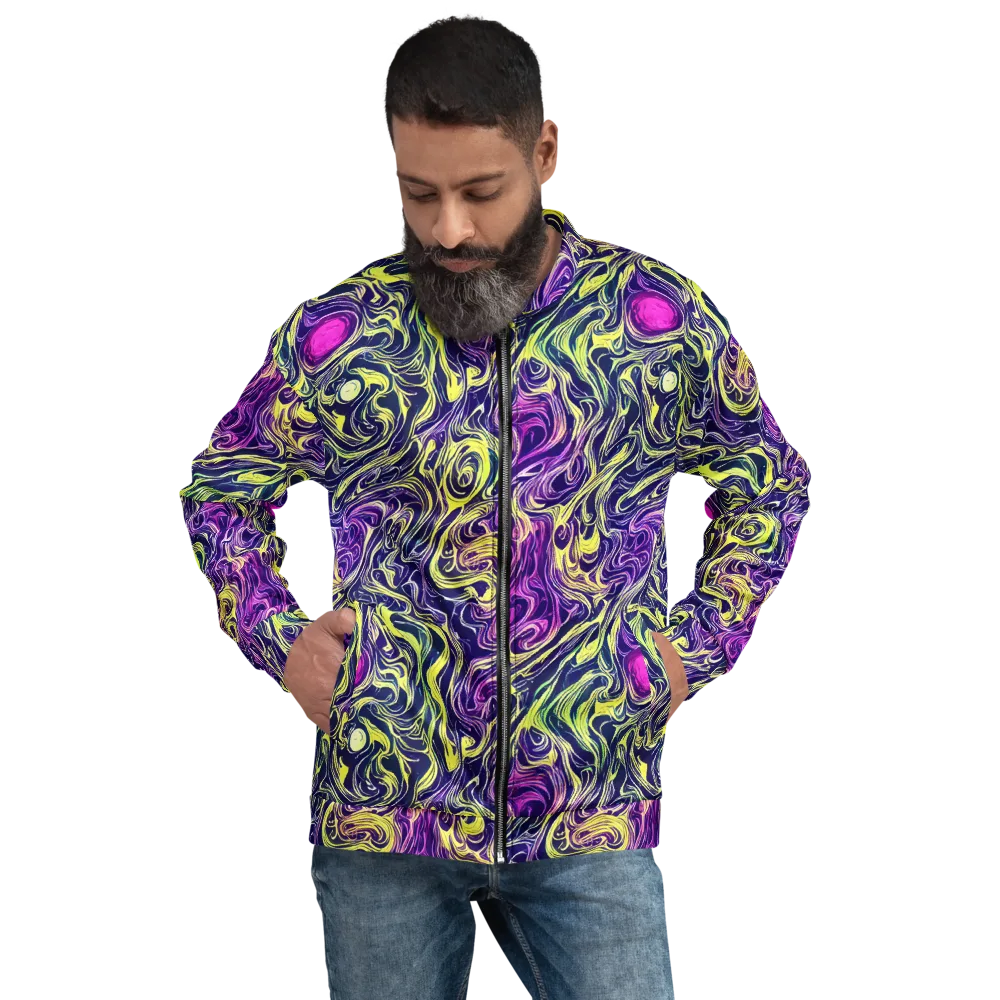Vivid Drift on Bomber Jacket — Front