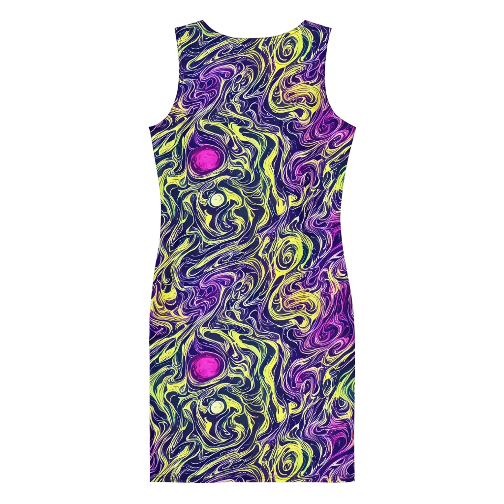 Vivid Drift on Bodycon Dress — Back
