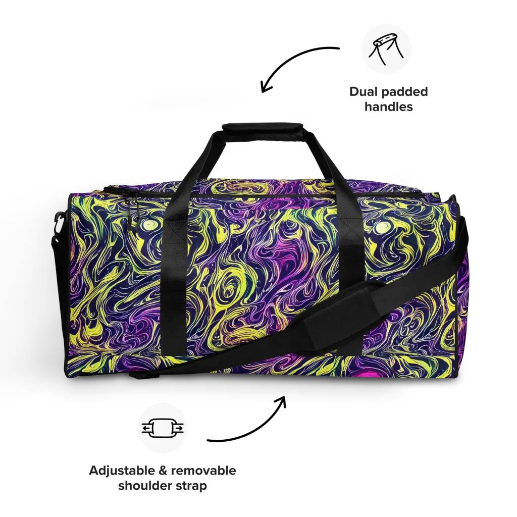 Vivid Drift on Duffle Bag — Front