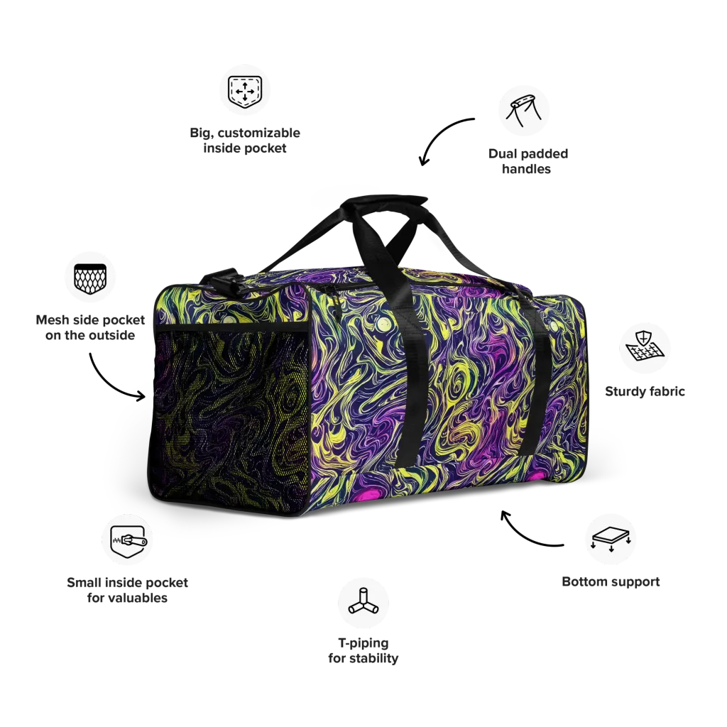Vivid Drift on Duffle Bag — Right Front