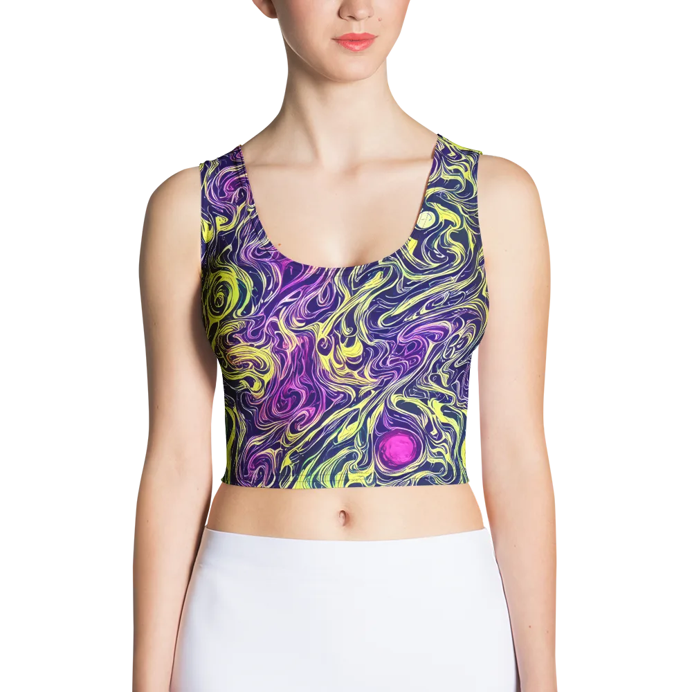 Vivid Drift on Crop Top — Front